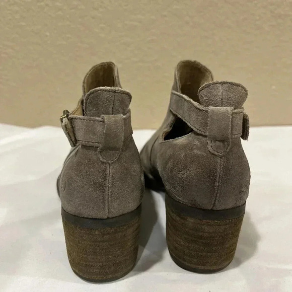 Born Mendocino Size 7.5 Distressed Suede Western Bootie Point Toe Cut Out Cowboy - Picture 5 of 8